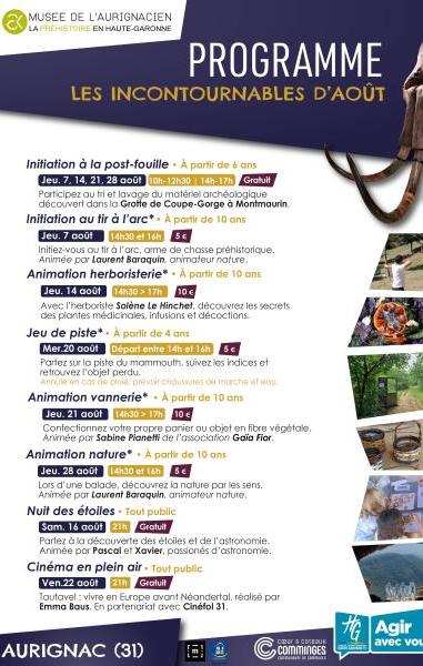 Les incontournables du moi d'août