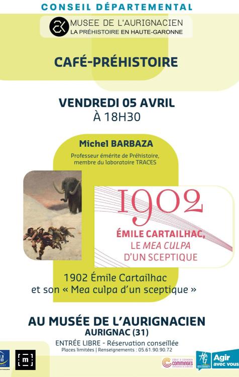 Café-préhistoire Michel BARBAZA | Vendredi 5 avril - 18h30